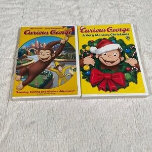 Lot of 2 Curious George DVD’s A Very Monkey Christmas